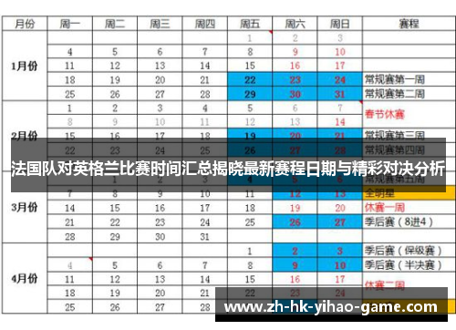 法国队对英格兰比赛时间汇总揭晓最新赛程日期与精彩对决分析
